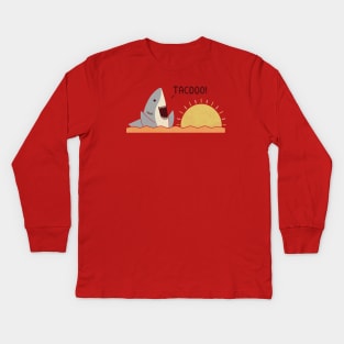 Taco Shark Kids Long Sleeve T-Shirt